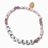 Claire's Bracelets-Bracelet élastique perlé « Fearless »