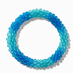 Claire's Bracelets-Bracelet élastique texturé bleu Claire's Club