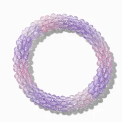 Claire's Bracelets-Bracelet élastique texturé rose et violet Claire's Club