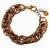 Claire's Bracelets-Bracelet à maillons de chaîne épaisse couleur dorée