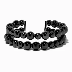 Claire's Bracelets-Bracelet manchette boule couleur hématite