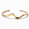 Claire's Bracelets-Bracelet manchette ondulé effet tourbillon couleur dorée