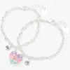 Claire's Bracelets-Bracelets à breloques cœur fendu phosphorescent best friends - Lot de 2