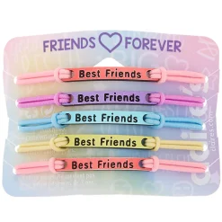 Claire's Bracelets-Bracelets d’amitié élastiques plaque pastel - Lot de 5