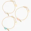 Claire's Bracelets|Parures De Bijoux-Bracelets de chaîne papillon couleur dorée best friends - Lot de 3