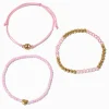 Claire's Bracelets-Bracelets en perles de rocaille cœur et signe de la paix - Lot de 3
