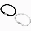 Claire's Bracelets-Bracelets en silicone BFF noir et blanc best friends - Lot de 2