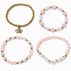 Claire's Bracelets-Bracelets élastiques à billes Princess Claire's Club - Lot de 4
