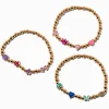 Claire's Bracelets-Bracelets élastiques icône bille couleur dorée - Lot de 3