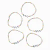 Claire's Bracelets-Bracelets élastiques à microbilles « BFF » best friends - Lot de 5