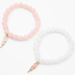 Claire's Bracelets-Bracelets élastiques perlés éclair - Lot de 2