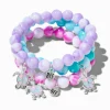Claire's Bracelets-Bracelets élastiques perlés effet marbré signe de la paix tortue best friends - Lot de 3