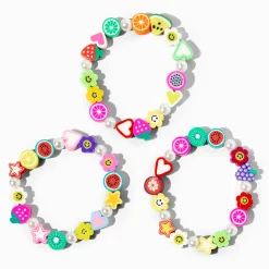 Claire's Bracelets-Bracelets élastiques perlés icônes Y2K fruits Claire's Club - Lot de 3