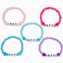 Claire's Bracelets-Bracelets élastiques perlés étoiles iridescentes best friends - Lot de 3