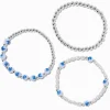 Claire's Bracelets-Bracelets élastiques rococo roses bleues - Lot de 3