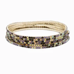 Claire's Bracelets-Bracelets élastiques strass iridescents opalescents - Lot de 6