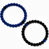 Claire's Bracelets-Bracelets porte-bonheur noir et bleu - Lot de 2