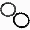 Claire's Bracelets-Bracelets porte-bonheur noir et gris - Lot de 2