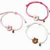 Claire's Bracelets-Bracelets réglables chat donut best friends - Lot de 3