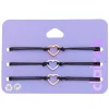 Claire's Bracelets-Bracelets réglables cœur en métaux mixtes - Lot de 3