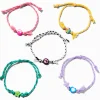 Claire's Bracelets-Bracelets tressés réglables paix et amour - Lot de 5