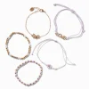 Claire's Bracelets-Bracelets violets fleurs et « Love » - Lot de 5