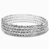 Claire's Bracelets-Bracelet torsadé strass en serti clos couleur argentée