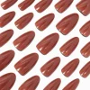 Claire's Ongles-Brown Glazed Long Almond Vegan Faux Nail Set - 24 Pack