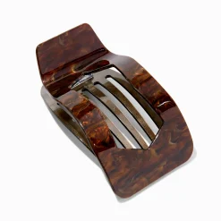 Claire's Barrettes Et Pinces-Brown Pearlized Marble Yoga Hair Claw