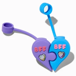 Claire's Gourdes Et Tasses-Capuchons pour pailles cœur fendu best friends - Lot de 2
