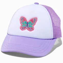 Claire's Chapeaux Et Casquettes-Casquette camionneur violet papillon Claire's Club