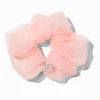 Claire's Chouchous-Chouchou à breloques cœur en organza rose clair