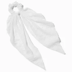 Claire's Chouchous-Chouchou foulard œillet blanc