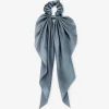 Claire's Chouchous-Chouchou foulard plissé de petite taille - Bleu