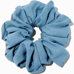Claire's Chouchous-Chouchou géant en daim synthétique denim batiste