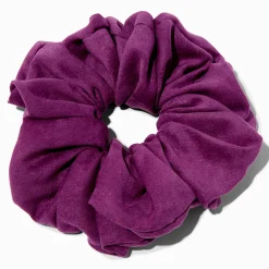 Claire's Chouchous-Chouchou géant en daim synthétique orchidées violet