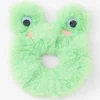 Claire's Chouchous-Chouchou grenouille en fausse fourrure vert de taille moyenne