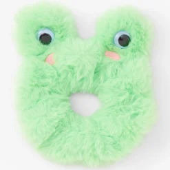 Claire's Chouchous-Chouchou grenouille en fausse fourrure vert de taille moyenne