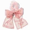 Claire's Noeuds Pour Cheveux|Chouchous-Chouchou à nœud dentelle rose tendre