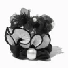 Claire's Chouchous-Chouchous crème et noirs décorés de perles d'imitation - Lot de 3