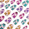 Claire's Ongles-Chrome Floral Short Almond Vegan Faux Nail Set - 24 Pack
