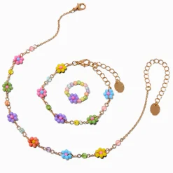 Claire's Parures De Bijoux-Claire's Club Bloom Flower Jewellery Set - 3 Pack