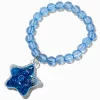 Claire's Bracelets-Claire's Club Blue Liquid-Filled Glitter Star Stretch Bracelet