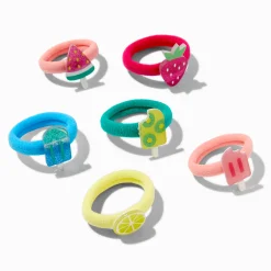Claire's Élastiques-Claire's Club Fruit Ice Pop Icons Rolled Hair Ties - 6 Pack