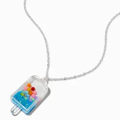 Claire's Colliers-Claire's Club Liquid-Filled Glitter Ice Pop Pendant Necklace