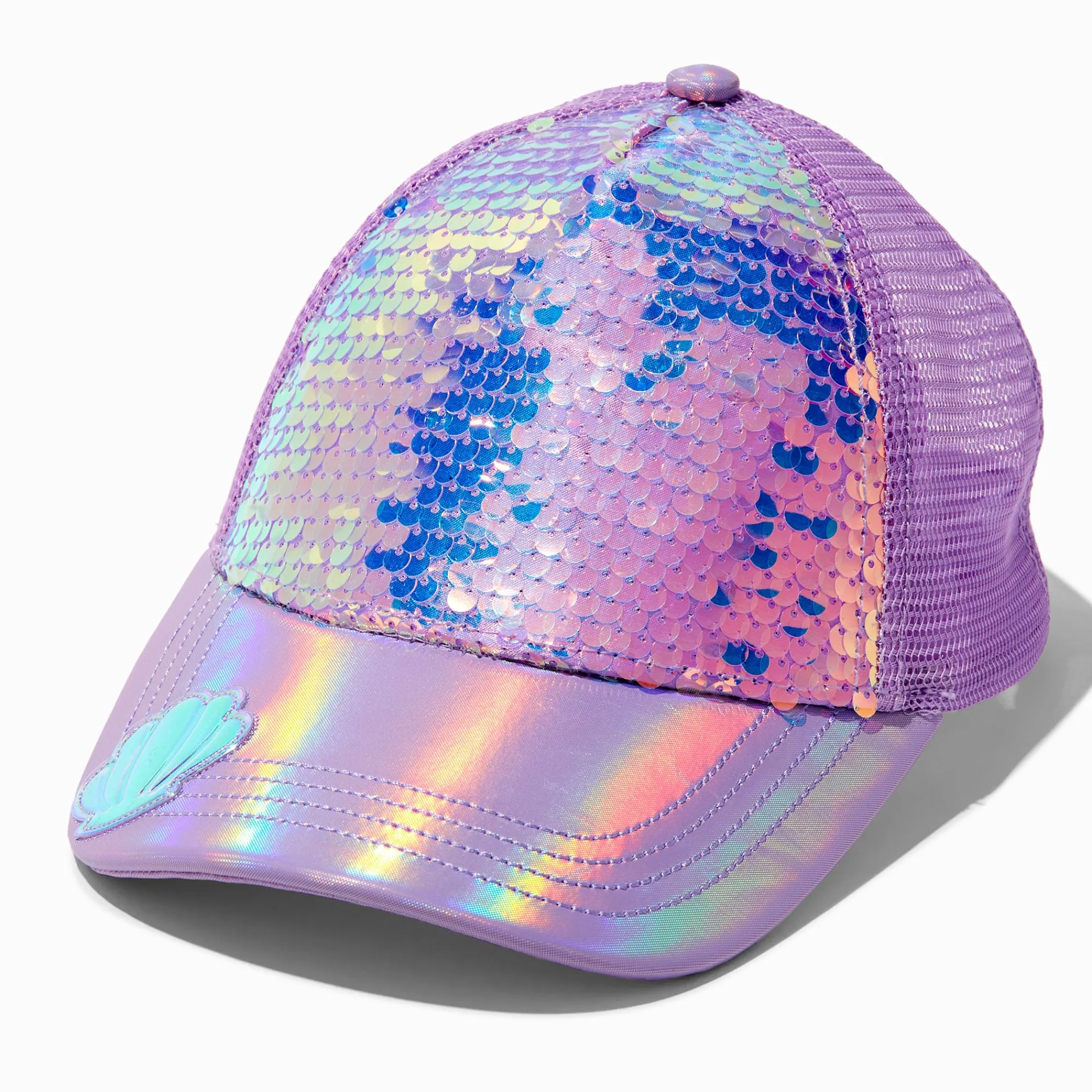 Claire's Chapeaux Et Casquettes-Claire's Club Purple Sequin Trucker Hat
