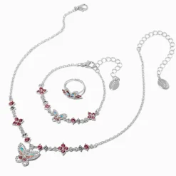 Claire's Parures De Bijoux-Claire's Club Special Occasion Butterfly Silver-tone Jewellery Set - 3 Pack