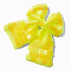Claire's Noeuds Pour Cheveux-Claire's Club Yellow Square Sequin Hair Bow Clip