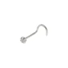 Claire's Clous D'oreilles|Bijoux De Piercing-Clou de nez 20 g étoile en zircon cubique d'imitation couleur argenté