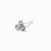 Claire's Bijoux Premium|Bijoux De Piercing-Clou de nez 0,6 mm avec trois strass sphériques couleur argentée